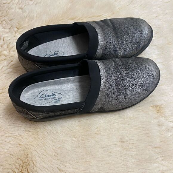 Clarks cloud steppers clogs in Black and silver size 9.5 - Picture 5 of 9